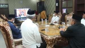 Walikota Palopo Ikuti Peringatan Malam Nuzulul Quran Bersama Gubernur Via Online