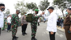 Pulang dari Perbatasan RI-Papua Nugini, Batalyon Infanteri 721/Makkasau Disambut Wakil Walikota Palopo