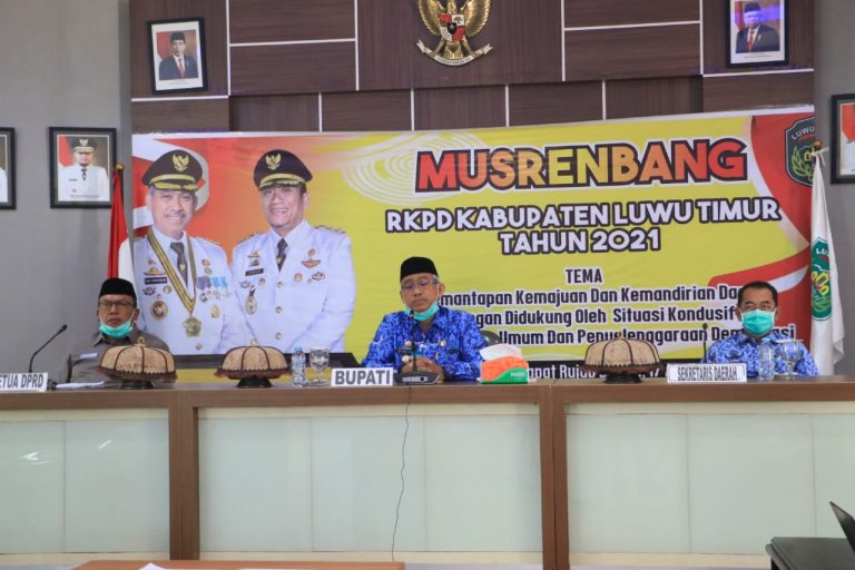 Bupati Lutim Pimpin Musrenbang RKPD 2021 Secara Online | RITMEE.CO.ID