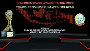 Penghargaan Akhir Tahun, Sulsel Raih Penghargaan TPAKD Award 2020