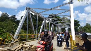 Kabar Gembira, Motor Sudah Bisa Melintas di Jembatan Miring