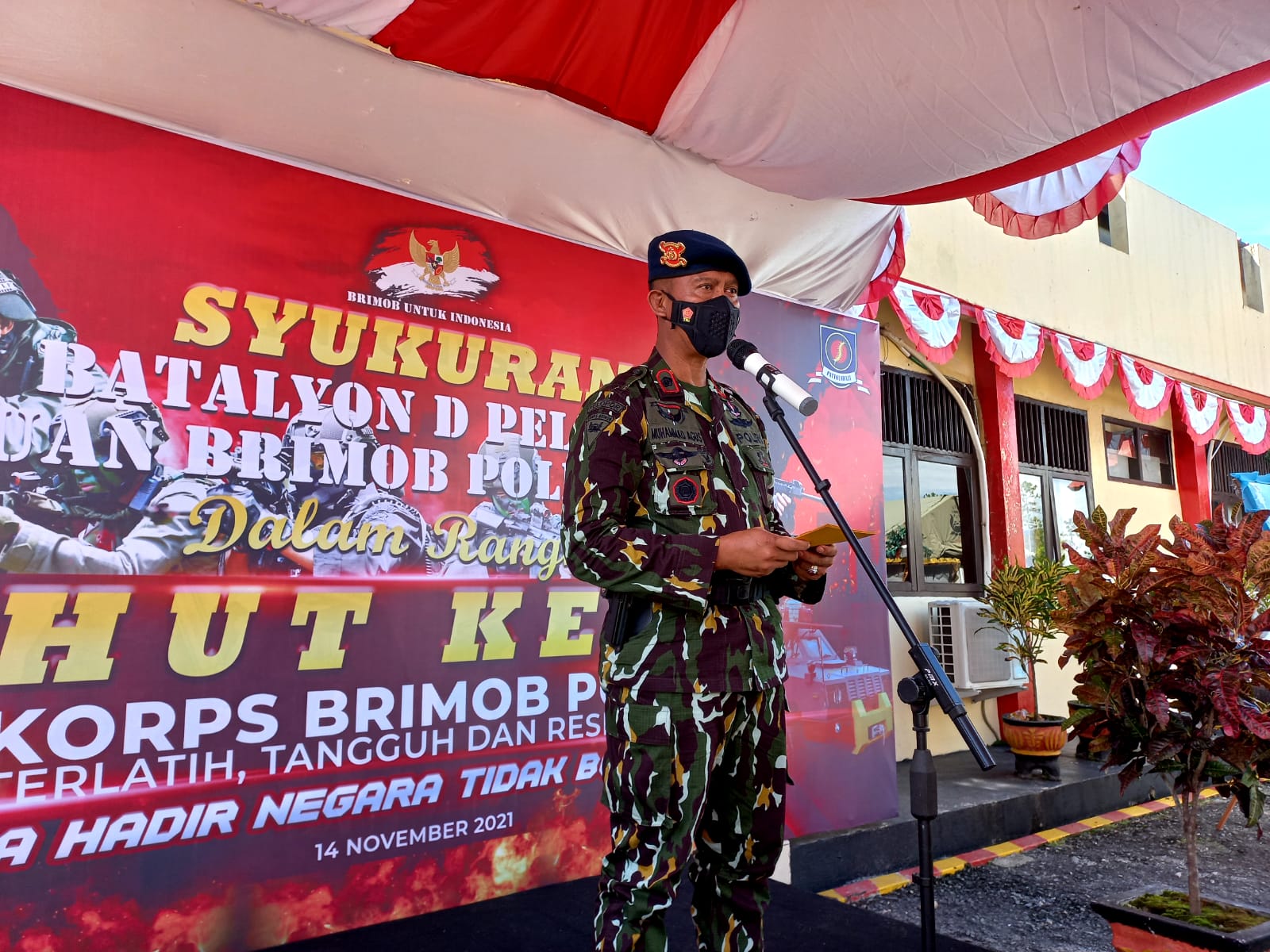 Brimob Baebunta Syukuran HUT Ke-76, Juga Lepas 9 Personel Ke Tempat ...