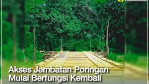 Jembatan Poringan Sudah Bisa Dilalui, Pemkab Luwu Sumbang Tiga Kubik Papan untuk Lantai