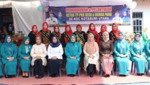 Nur Endah Kukuhkan Pengurus TP PKK dan Bunda Paud di Kecamatan Kotabumi Utara