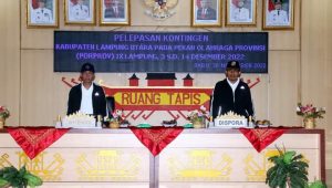 Target 5 Besar, Bupati Lampung Utara Lepas Kontingen Porprov Menuju Bandar Lampung