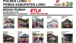 Bekerjasama Dengan Dinas Perkim, Polres Luwu Bedah 10 Rumah Tidak Layak Huni