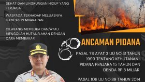 Dapat Menurunkan Kualitas Udara dan Mengancam Ekosisten, Kapolres Luwu Himbau Masyarakat Waspada Kebakaran Hutan dan Lahan