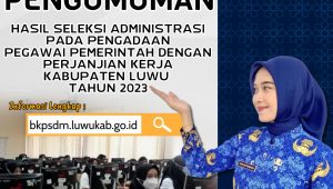 Pengumuman Seleksi Administrasi PPPK Formasi 2023, 1634 dari 1800 Pendaftar Dinyatakan Memenuhi Syarat