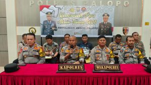 Konfrensi Pers Akhir Tahun Polres Palopo, Ini Kasus Kejahatan Tertinggi Sepanjang 2023