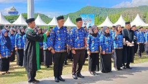 Dua Periode Pimpin Luwu Sebagai Bupati, Basmin Mattayang Lantik 1617 Tenaga Honorer Jadi PNS Melalui Data Base K1/K2 dan 1006 PPPK