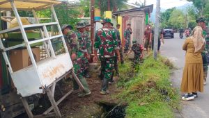 Peduli Lingkungan, Koramil 1403-06 Wara Lakukan Karya Bakti Cegah Bencana Alam
