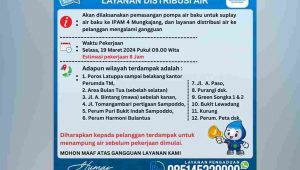 Per 19 Maret Distribusi Air PAM TM Palopo Bakal Gangguan