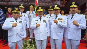 Pj. Bupati Luwu Hadiri Upacara Peringatan Otda XXVIII di Surabaya
