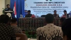 Pj Bupati Luwu Buka Training Penerapan Siskeudes Online Tidak Sesuai Perbup Satu Pintu Tahun 2019