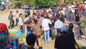 Ciderai Deklarasi Kampanye Damai Pilkada Luwu, Pendukung Dua Paslon Bupati dan Wakil Bupati Hampir Baku Hantam