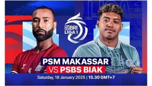 Duel Sengit PSM Makassar Vs PSBS Biak