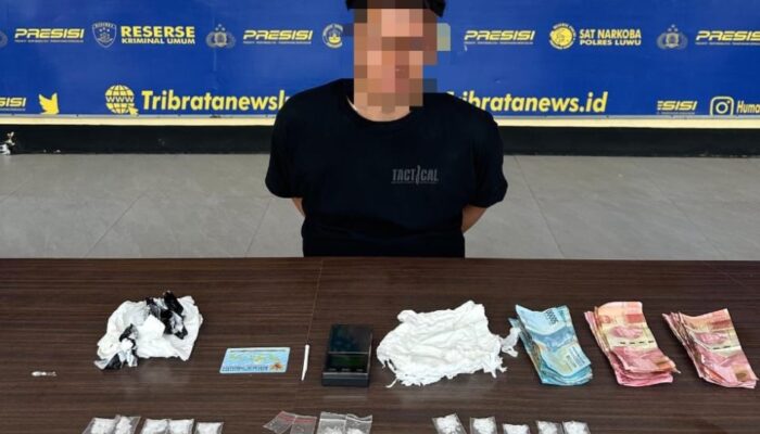 Pria di Bupon, Kabupaten Luwu Diamankan Polisi Setelah Kedapatan Menyimpan 12 Sachet Narkotika Jenis Sabu