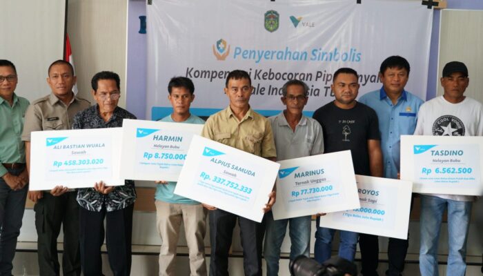 Komitmen PT Vale Pemulihan Menyeluruh Pasca Insiden Kebocoran Pipa Minyak, Masyarakat Terdampak Terima Kompensasi