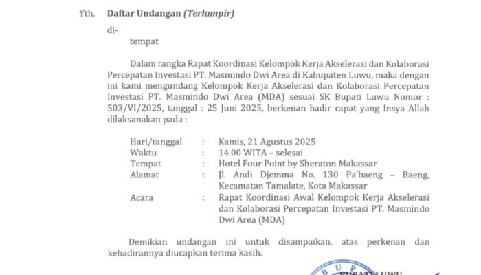 Pemkab Luwu Bentuk Pokja, HPLL: “Fungsi Pemda Mengawasi Bukan Mengurus Perekrutan Tenaga Kerja Perusahaan”