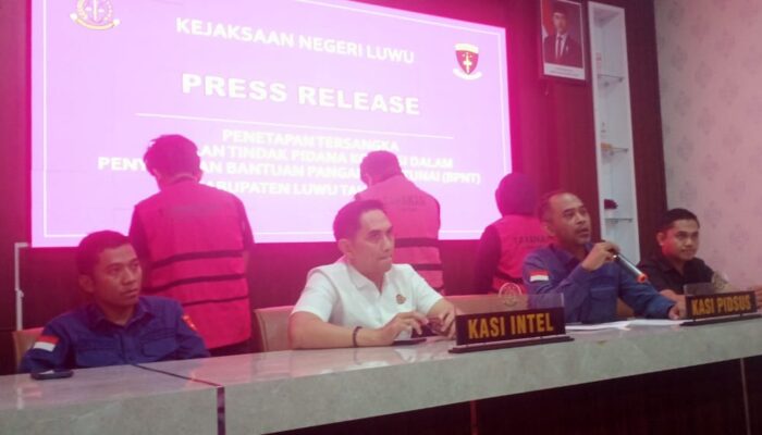 Kejari Luwu Tetapkan Tiga Orang Tersangka Tindak Pidana Korupsi Penyaluran BPNT