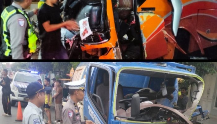 Laka Lantas Truck Tangki Vs Bus Remaja Jaya, Satu Orang Dilaporkan Meninggal Dunia