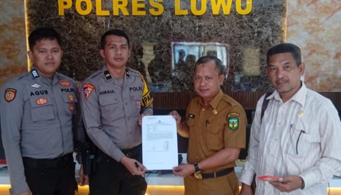 Sekretariat DPRD Luwu Laporkan Pelaku Pengrusakan Aset Daerah saat Unjukrasa ke Mapolres Luwu