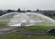 ATR 72-500 Fly Jaya Airlines Mendarat Sempurna di Runway Andi Djemma Masamba Tepat di Puncak Perayaan HUT ke-27 Luwu Utara