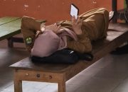 Oknum Guru SD di Kabupaten Luwu Kedapatan Asyik Rebahan di Atas Meja Belajar Siswa Sembil Main Hp