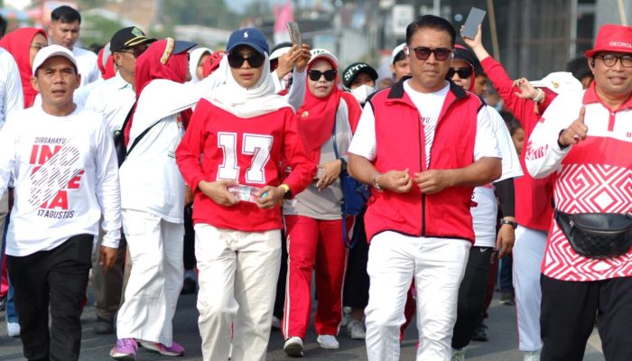 Jalan Sehat Semarakkan HUT RI ke-81 di Malangke, Andi Abriani Ajak Warga Jaga Kebugaran