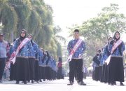 Meriahkan HUT ke-81 Kemerdekaan RI, Dinas Kominfo-SP Luwu Kompak Tampilkan Kebersamaan dan Disiplin Dalam Lomba Gerak Jalan Indah