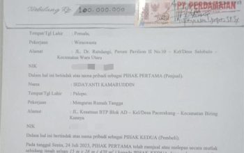 Terkait Dugaan Penipuan yang Dilakukan Oleh Wahyu, Korban Ungkap Bukti Transaksi Kuitansi dan Perjanjian Jual Beli Tanah Kavling