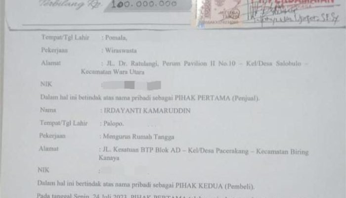 Terkait Dugaan Penipuan yang Dilakukan Oleh Wahyu, Korban Ungkap Bukti Transaksi Kuitansi dan Perjanjian Jual Beli Tanah Kavling